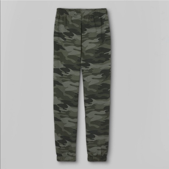 Green Camo Sweatpants Size XL Comfy Unisex Loungewear Athleisure Army Pants NEW - Picture 4 of 10